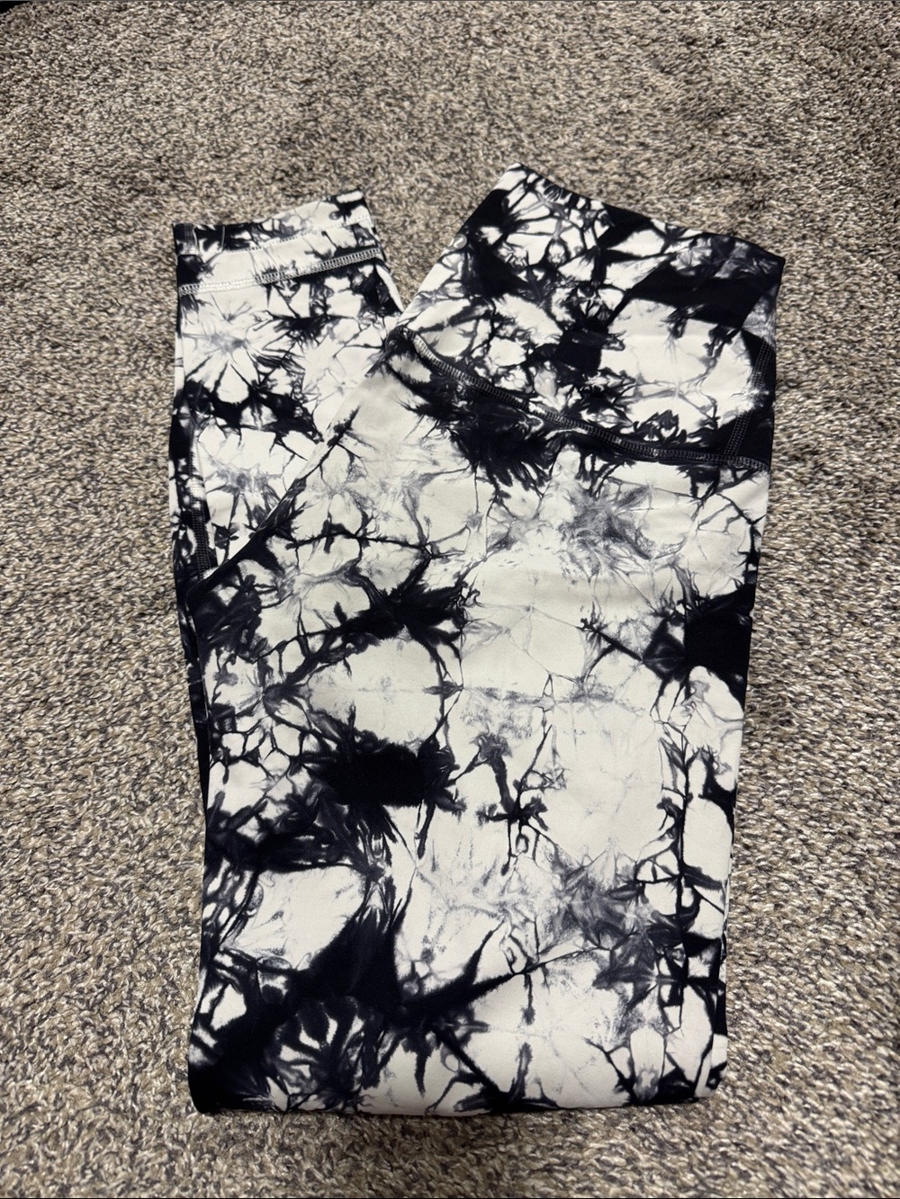 lululemon athletica Black and White Tie-Dye Leggings